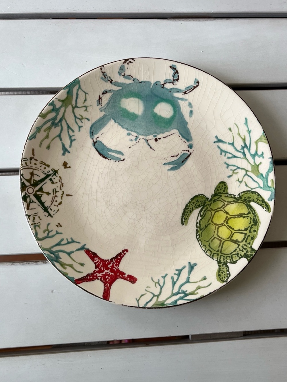 Papart Ceramic Hand painted in Turkey  serving dish plate 10.5”